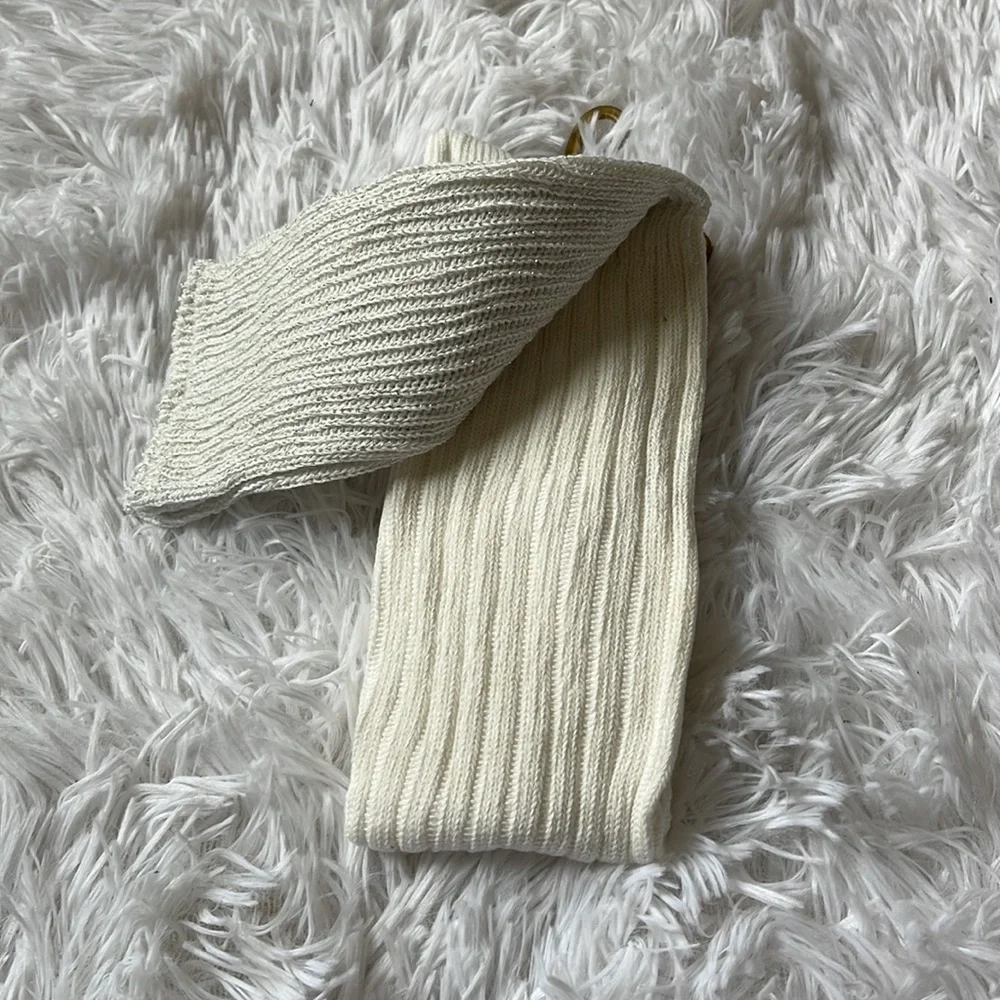 Sparkly over the knee knitted socks